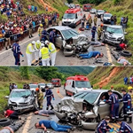 IMPACTANTE CHOQUE ENTRE DOS VEHÍCULOS DEJA UNA ESCENA DE EMERGENCIA EN PLENA CARRETERA